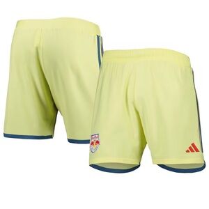 Adidas Men’s New York Red Bulls Away AEROREADY Authentic Shorts Yellow L, XL 2XL